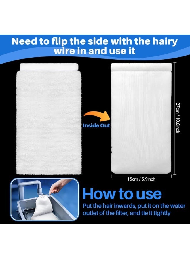 هوانكسين هوم قطعتان من جوارب فلتر الحوض - جوارب حوض السمك. أكياس فلتر ووسائط للفلترة لأحواض أسماك المياه المالحة، الأحواض، البرك، الحديقة، المياه المالحة، المياه العذبة، النباتات، والسلاحف - Image 3